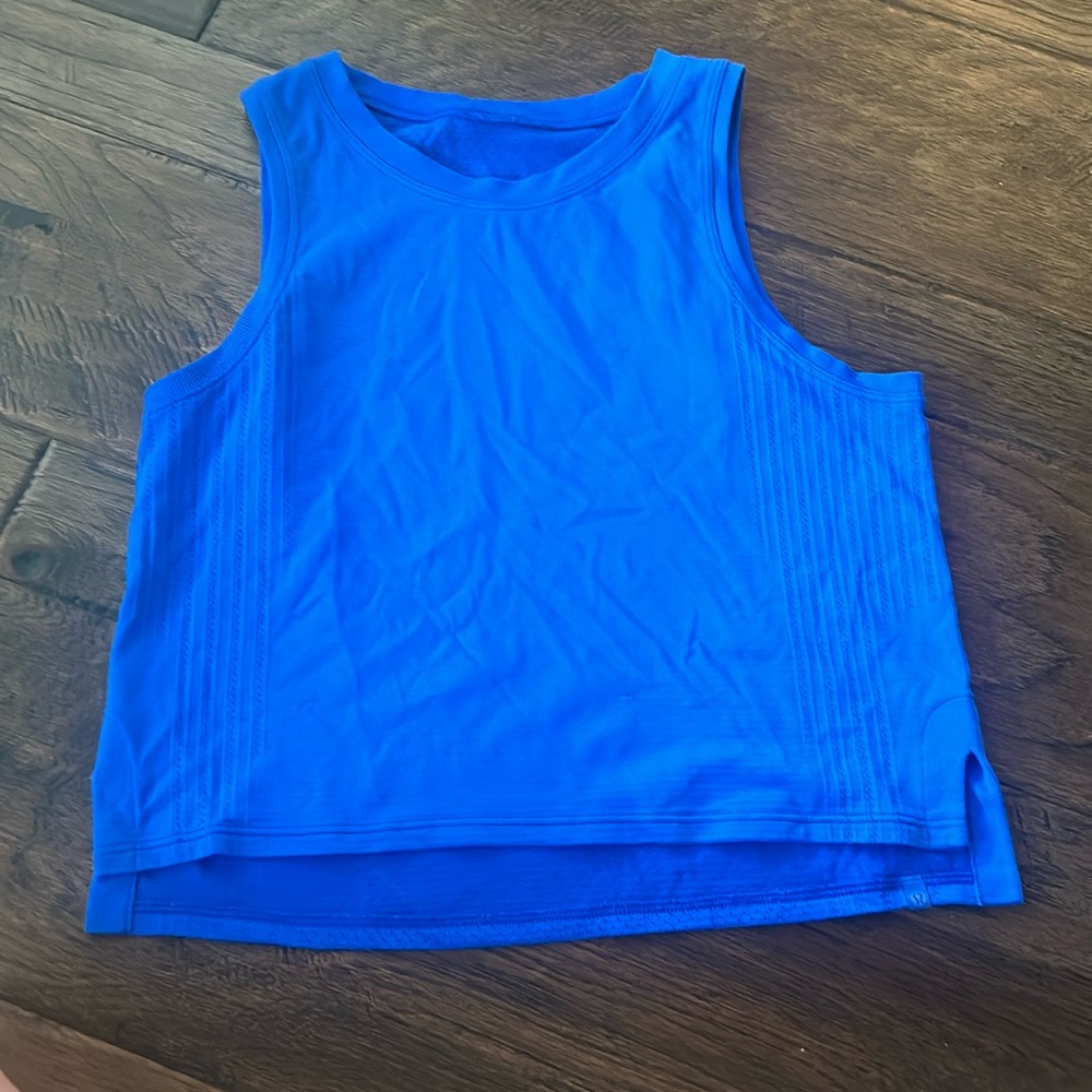 Blue lululemon tank top